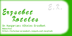 erzsebet koteles business card